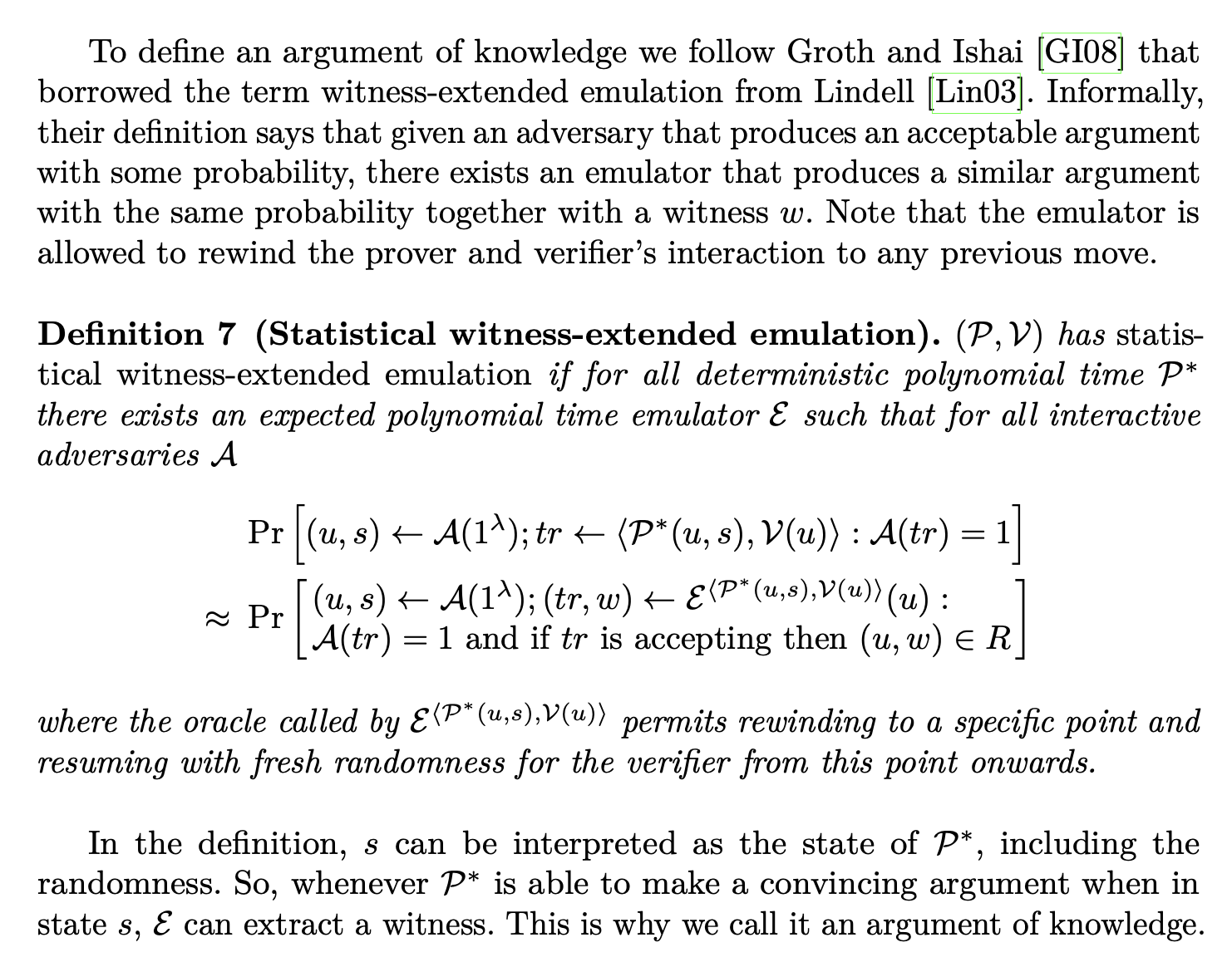 statistical witness extended emulation